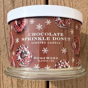 🆕CHOCOLATE SPRINKLE DONUT HOMEWORX BY HARRY SLATKIN 4-WICK 14oz CANDLE NWTS!